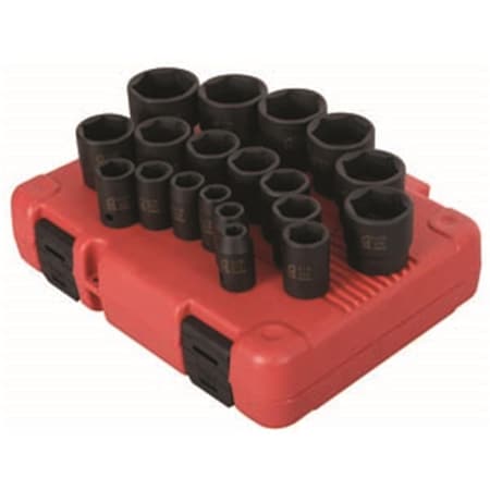 Gourmetgalley 19 Pieces 1/2 Drive SAE Impact Socket Set GO67482